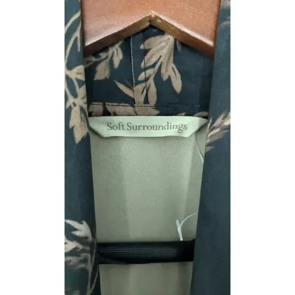 Soft Surroundings Shape Drape Faux Suede Jacket in Floral Multi - Picture 4 of 9